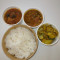 Three Vegetarian Curries with Rice