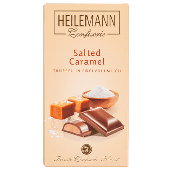 Barra De Chocolate Heilemann, Trufa De Caramelo Salado, Chocolate Con Leche