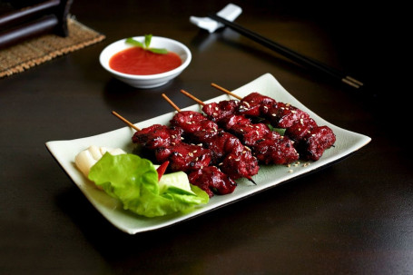 Chargrilled Duck Satay Marinated With Red Soy Bean