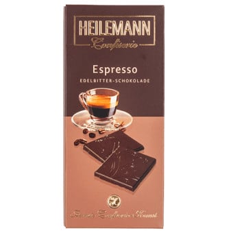 Barra De Café Expreso De Chocolate Amargo Delgada Como Una Oblea Heilemann