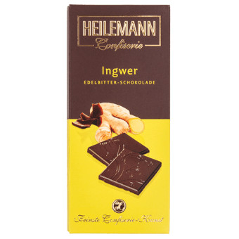 Barra De Chocolate Negro Delgada Como Una Oblea Heilemann Con Jengibre