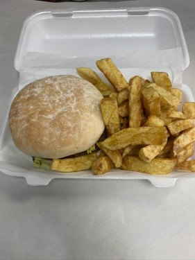 Doner Kebab Burger And Chips