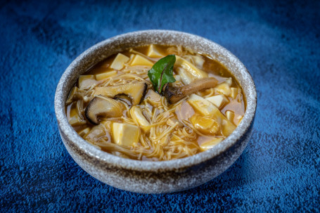 Three Kind Mushrooms With Tofu In Pumpkin Dressing