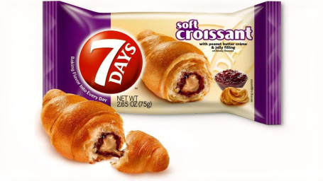 7Days Soft Croissant, Peanut Butter Jelly Filling, Perfect For Lunchbox Or Snack