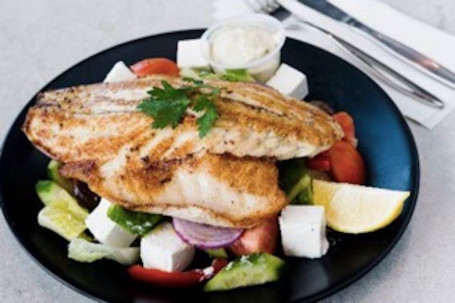 Choice Of Grilled Fish And Greek Salad