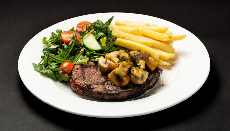 Rib Fillet With Garlic Mushrooms