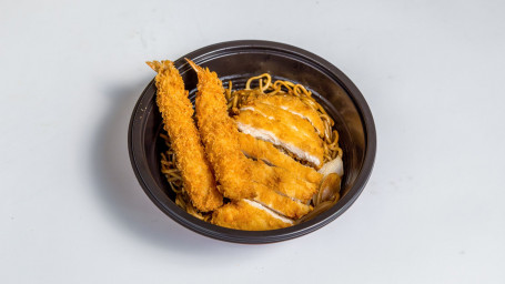 Chicken Katsu And Eby Fry Yakisoba