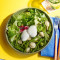 Salade mozzarella, l eacute;gumes verts au basilic et orecchiette