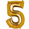 Globo Dorado Número (5) 33''
