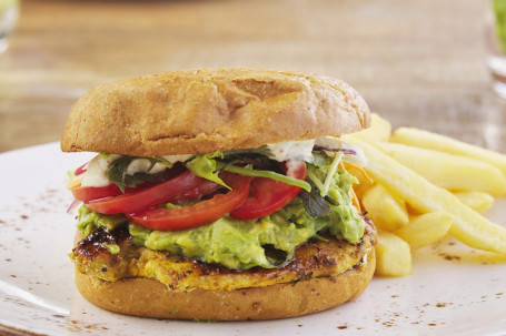 Protein Chicken Avocado Burger With Chips (Na) (Fog)