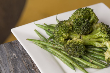 Sautéed Garlic Broccoli French Beans With Onion Bacon