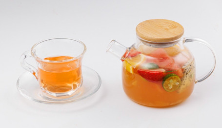 Fú Shǒu Gān Shuǐ Guǒ Chá Rè Hot Mixed Fruit Tea With Bergamot