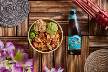 Combo For 1 Xl Poke Bowl And Drinks Tè Dà Yú Shēng Fàn Yǐn Pǐn