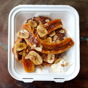 French Toast With Caramelised Banana (Ve)