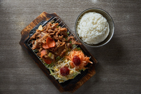 Chul Pan Woosam Beef Comes With Rice Hán Shì Féi Niú Ròu Tiě Bǎn Shāo Gēn Fàn
