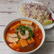 Rice Vermicelli Soup With Sliced Pork, King Prawn, Blood Jelly And Tofu