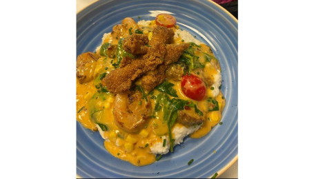 Crispy Catfish, Shrimp Grits