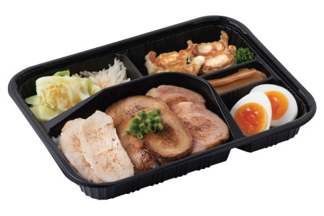 Zhì Shāo Sān Sè Chā Shāo Biàn Dāng Trio Aburi Bbq Chashu Bento Box