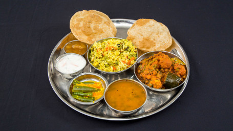 Rani Thali Traditional Main Meal (Contains Dairy, Garlic, Nuts, Onions, Sugar And Wheat)