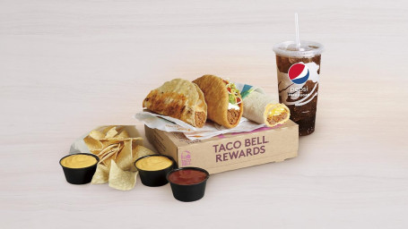Seasoned Beef Grilled Cheese Dipping Taco Deluxe Box