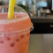 Pineapple Strawberry Smoothie With Lychee Popping Boba