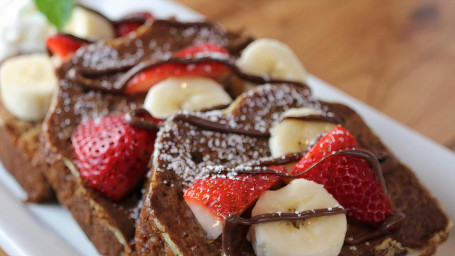 Strawberry Banana Bread French Toast