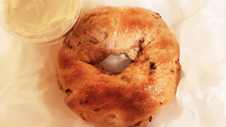 Buttered Raisin Cinnamon Toasted Bagel W/Cream Cheese