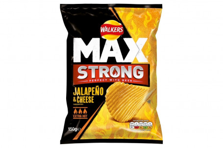 Walkers Max Strong Patatas Fritas De Queso Jalapeño 150G