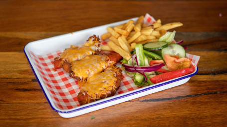 Chicken Parmi With Salad And Chips