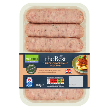 Morrisons The Best 6 Salchichas Gruesas Cumberland 400G