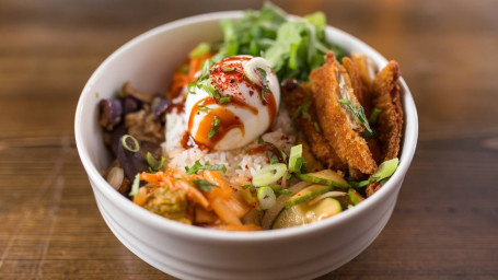 Katsu Chicken Rice Veggie Bowl