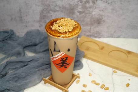 Huā Shēng Nèn Xiān Cǎo Nǎi Chá Peanut Grass Jelly Milk Tea