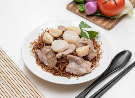 Dài Zi Ròu Piàn Chǎo Miàn Fried Noodles With Scallop And Pork Slices