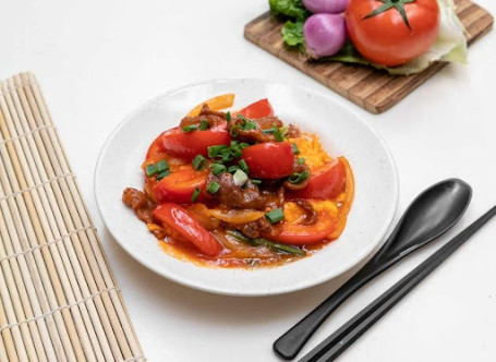 Fān Jiā Niú Ròu Chǎo Huá Dàn Scrambled Eggs With Tomatoes And Beef