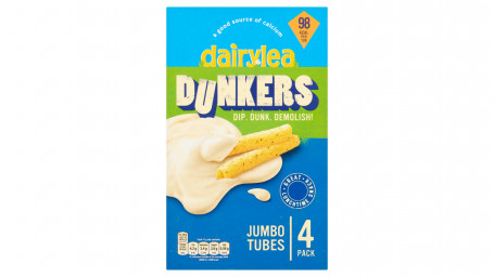 Dairylea Dunkers Jumbo Tubes Cheese Snacks Paquete De 4 164G