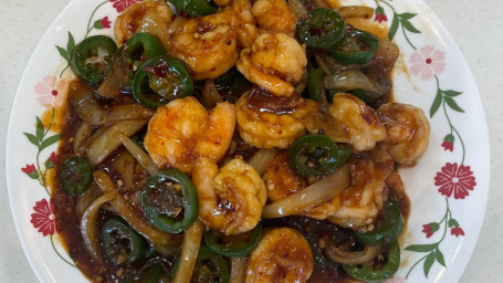 Shrimp With Jalapenos (Spicy)
