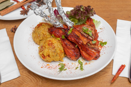 Tandoori New Zealand Lamb Chops (3Pcs) With Masala Mashed Potato