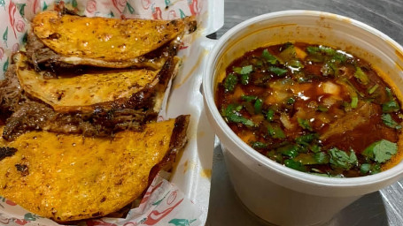 Birria Tacos W Consommé