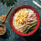 Jī Sī Zhā Ròu Tāng Hé Shredded Chicken Vietnamese Sausage Flat Rice Noodle In Soup