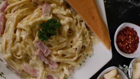 Ham Fettuccine Alfredo