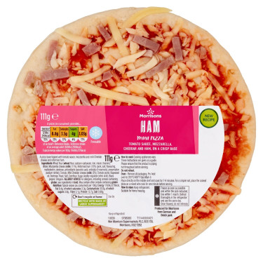 Morrisons Mini Queso Jamón Pizza 111G