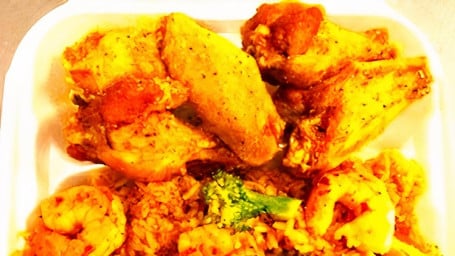 6 Pieces Wing With Shrimp Fried Rice