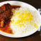 Mahiche Polo (Slow cooked Lamb Shank in tomato and garlic sauce with Saffron rice)