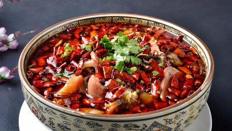 Szechuan Spicy Aromatic Pig Blood Hot Pot Chuān Xī Máo Xuè Wàng