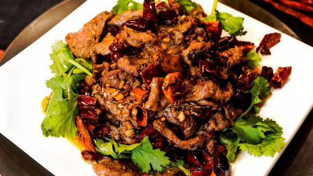 Chili Cumin Flavored Dried Lamb Zī Rán Yáng Ròu