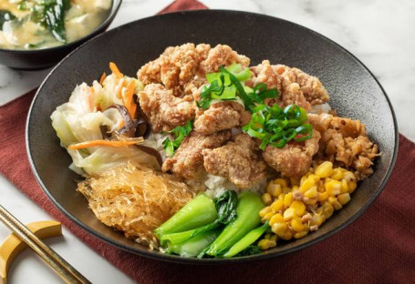 Jiāo Yán Jī Kuài Fàn Taiwanese Popcorn Chicken Rice