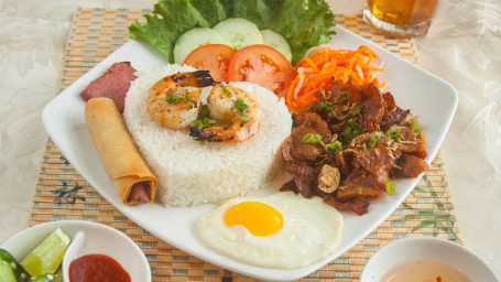 R1. Rice Plate Combo Com Dia Dacbiet