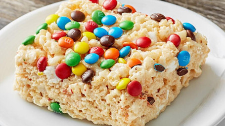 Marshmallow Crispy Bar With M&M's