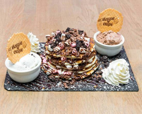 Chocolate Overload Tower Pancakes