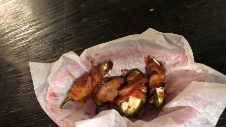 Bacon Wrapped Cheese Stuffed Jalapeños (4)